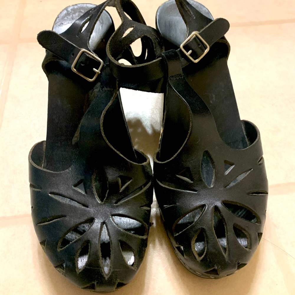 Swedish Hasbeen Mary Janes Block Heels